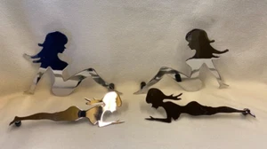 Accesorios de guardabarros vintage cromados para dama desnuda semirremolque 1970 1980 Nuevo de Lote Antiguo - Imagen 1 de 12
