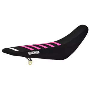 2020-2022 HONDA CRF 110 SEAT COVER by Enjoy MFG ALL BLACK w/ PINK RIBS #234 - Foto 1 di 3