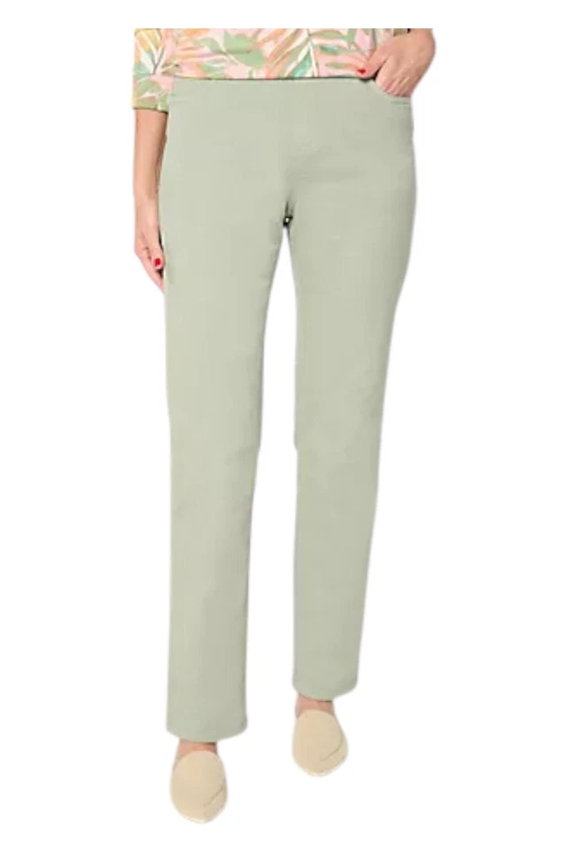 Denim & Co. Women's Comfy Knit Straight Leg Pull-On Jean Alpine Frost - Image 1 of 1