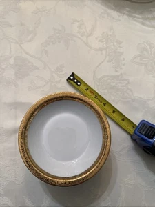 8 18k Rimmed White Small Bowls Royal Bavaria - Picture 1 of 6