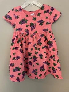 Abito parco giochi cotone bambina ribelle vintage taglia 5 uva e foglie made in USA - Foto 1 di 6