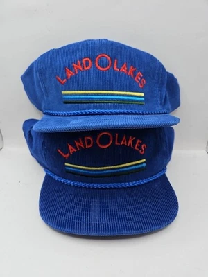 Vintage Land O Lakes Corduroy Earflap Hat Old Logo K-Brand Sm-Med Made In USA 2 - Image 1 of 4