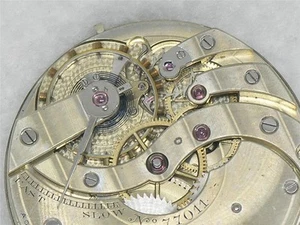 PATEK PHILIPPE AGATON GRADE 18 JEWEL 43MM WATCH MOVEMENT & ENAMEL DIAL, RUNNING! - Picture 1 of 16