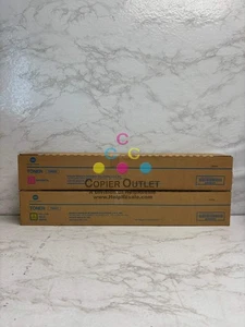 2 tóneres magenta y amarillo OEM Konica AccurioPress C2060L, C3070L TN620M y TN620Y - Imagen 1 de 6