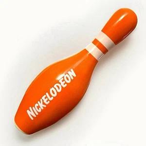Nickelodeon Studios Bowling Pin Orange Logo Weiß 15" RAR Vintage Brunswick - Bild 1 von 5