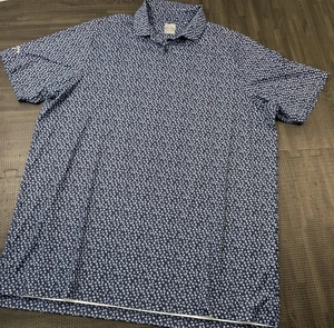Callaway Opti•Dri Geometric Polo Shirt Men’s XL Blue Golf Performance Stretch - Picture 1 of 14