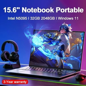 15.6" Portable Laptop 32GB Ram 2TB Backlit Fingerprint Notebook Pc Gamer Intel N - Picture 1 of 31