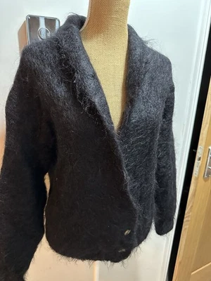 Mohair black knitting cardigan - Image 1 of 4