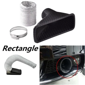 Universal Car Bumper Cold Air Intake Pipe Filter Injection System Funnel Kits - Foto 1 di 8