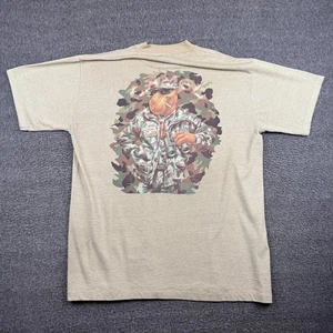 Camiseta Militar Joe Camel De Colección Para Hombre XL Ejército Camuflada Puntada Única EE. UU. 90s - Imagen 1 de 8