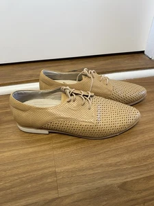 FRANKIE 4 'BETH' Tan Brown Lace Ups Brogue Casual Shoes - Size US11 - Picture 1 of 8