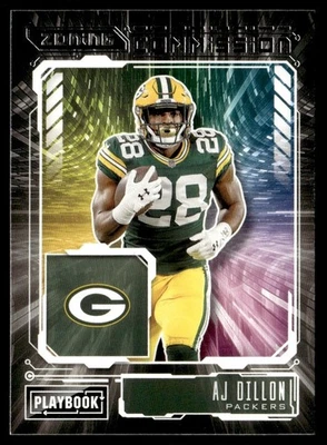 2021 Panini Playbook Zoning Commission AJ Dillon Green Bay Packers #ZC-AJD - Image 1 of 2