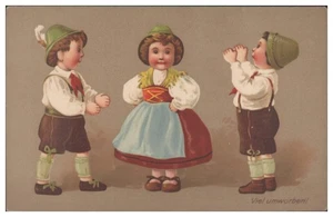 XX1245/ Meissner & Buch Litho AK Puppen-Gesellschaft  ca.1910 - Bild 1 von 2