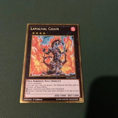 YUGIOH LAVALVAL CHAIN PREMIUM GOLD RARE PGL2-EN044 1ST EDITION - Image 1 of 2