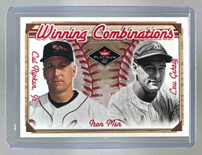 Cal Ripken Jr Lou Gehrig 2001 Fleer Platinum #40 WC combinaciones ganadoras RC/250 Foto 1 de 2