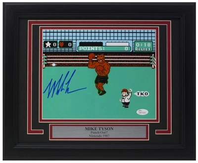 Mike Tyson Signed Framed 8x10 Punch Out Photo JSA ITP - Image 1 of 4