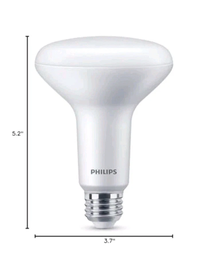 Philips BR30 LED 7.2W Soft White 2700K Dimmable Indoor Bulbs 12-Pack New - Image 1 of 4