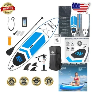 Extra Wide Inflatable Paddle Board with Fishing Mounts – Ideal for Water Sports - Picture 1 of 9