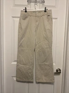 Dockers Khaki Pants Women's Size 4S Tan Straight Leg Flat Front - Picture 1 of 4