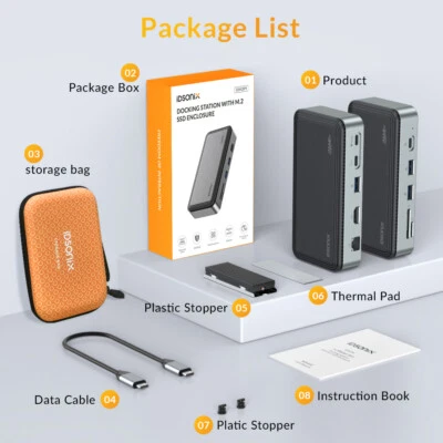 10-in-1 USB C Docking Station 4K/60Hz Display, 10Gbps 100W PD SD/TF3.0 Card Slot - Image 1 of 4