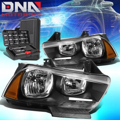 PARA 2011-2014 CARREGADOR DODGE ESTILO LX OE LÂMPADAS LATERAIS ÂMBAR PRETO + FERRAMENTAS - Imagem 1 de 4