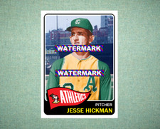 Jesse Hickman Kansas City Athletics A's 1965 Style Custom Baseball Art Card