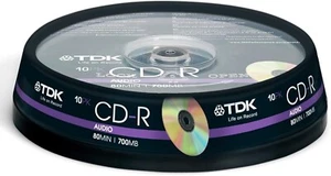 10 X TDK CD-R Audio 80 min Blank CD-R Audio "Spindle" Neuf New Neu Nuovo - Photo 1/3