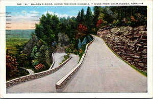 Vtg Chattanooga Tennessee TN Waldens Ridge Alomg Dixie Highway 1930s Postcard - Picture 1 of 2