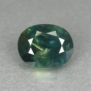 1.29 Ct Lovely Oval Cut 6.8 x 5.5 MM 100% Natural Blue Green Australia Sapphire - Picture 1 of 5