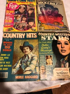 MUSIC MAGAZINE LOT-FLIP-R&R-C&W STARS-COUNTRY HITS 1970-1980 - Picture 1 of 6