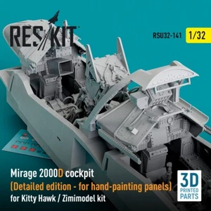 ResKit AMirage 2000D cockpit (Detailed edition) (3D Printed) 1/32 RSU32-0141 - Imagen 1 de 2