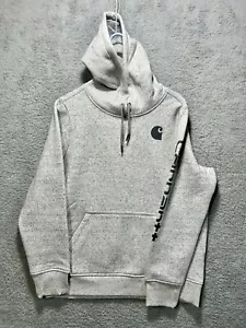 Felpa Carhartt donna L grigia con cappuccio peso medio logo grafico vestibilità rilassata nuova con etichetta - Foto 1 di 10