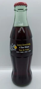 Coca-Cola Collectible 8 Oz Glass Bottle - Lance Armstrong 2002 Tour De France - Picture 1 of 6