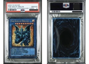 PSA 10 YU-GI-OH! THE GOD OF OBELISK STAINLESS STEEL EGYPTIAN GOD CARDS 2024 - Picture 1 of 1