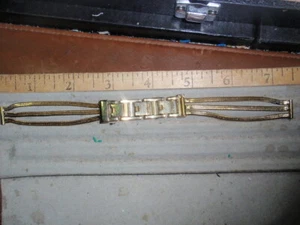 Nuevo ~ 11,8 mm de ancho ~ 6" a 7,5" tono dorado S/S cable de malla correa de reloj para dama #HB 356 - Imagen 1 de 12