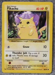 Pokemon TCG Pikachu Base Set 58/102 Unlimited Common Karte LP - Bild 1 von 2