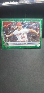 NOAH SYNDERGAARD 2022 TOPPS UPDATE #US128 GREEN FOIL PARALLEL /499 ANGELS