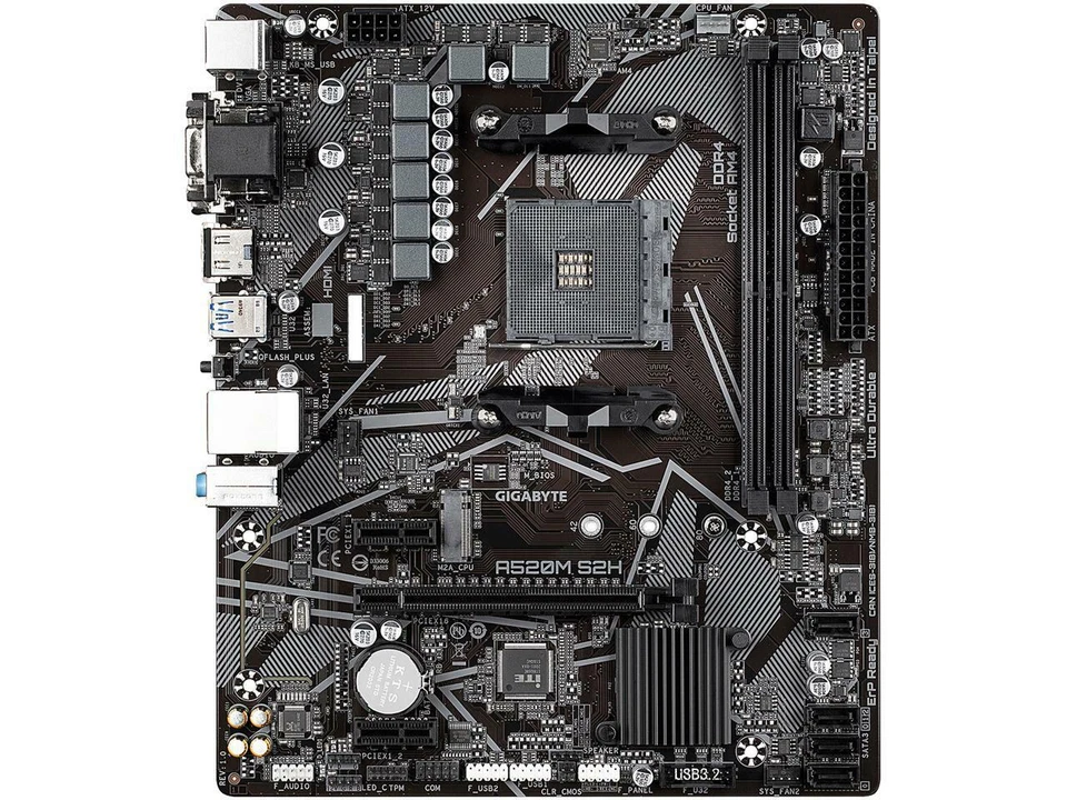Scheda madre Gigabyte AMD A520 S2H AM4 Micro ATX - Immagine 1 di 1