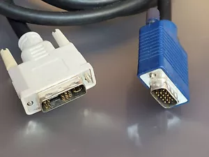 Display DVI-A Male to HD-15 VGA Male AWM e101344 30v Dual Link 6ft Cable E55218 - Picture 1 of 2