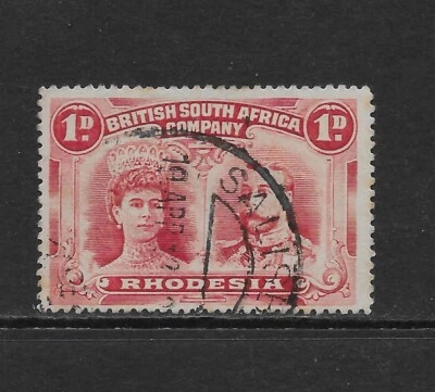 RHODESIA SCOTT 102b USADO FINO - 1910 1p COCHE ROSA - REINA MARÍA Y REY GEORGE V Foto 1 de 2