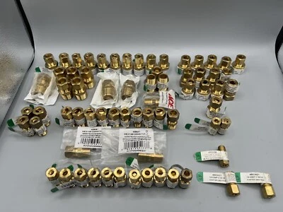 Brass Fitting Compression Connector MIP/FIP - Lot of 68- Various Sizes/Plumbing - Image 1 of 4