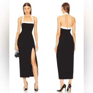 NICHOLAS | NWT! Jane Midi Dress in Solid Black & Milk Size: Small - Picture 1 of 6