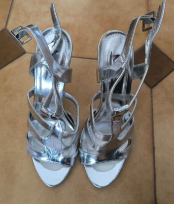 Sandalo donna color argento nr 39 MIMODA - Immagine 1 di 4