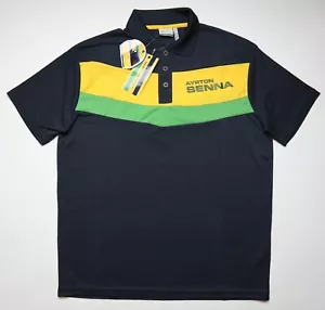 BNWT AYRTON SENNA VINTAGE RACING POLO SHIRT JERSEY F1 FORMULA 1 TOP MENS S SMALL - Picture 1 of 10