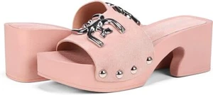Sam Edelman Francina Pale Pink Platform Slip On Slide Mule Block Heeled Sandals - Picture 1 of 4