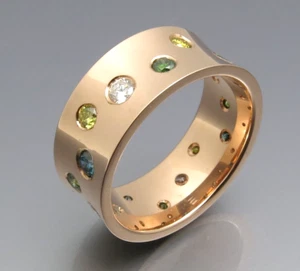 DESIGN PNEUMATICO - TOP CIELO STELLATO BRILLANTE ""COLORE"" - ORO 585 - OFFERTA INTRODUTTIVA - Foto 1 di 8