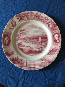 Johnson Bros. England "the Oregon Plate" Rose Transferware - Picture 1 of 4