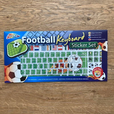 Football Keyboard Easy Peel Long Lasting Sticker Set - Brighten up your Keyboard - Image 1 of 2