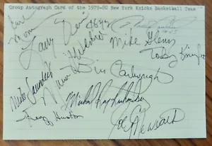 NEW YORK KNICKS Team 11 Autogramme signiertes Auto 4x6 Index - Monroe Webster +++ - Bild 1 von 1
