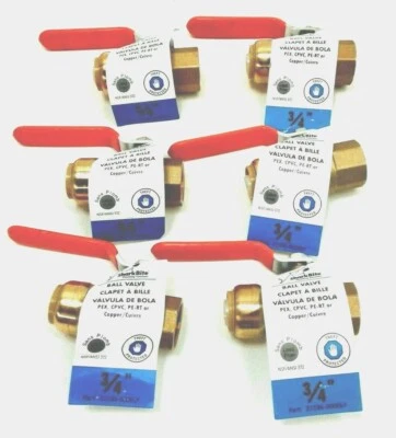 Ball Valve, Inline, Push-Fit, 3/4in, 200 psi - Image 1 of 4